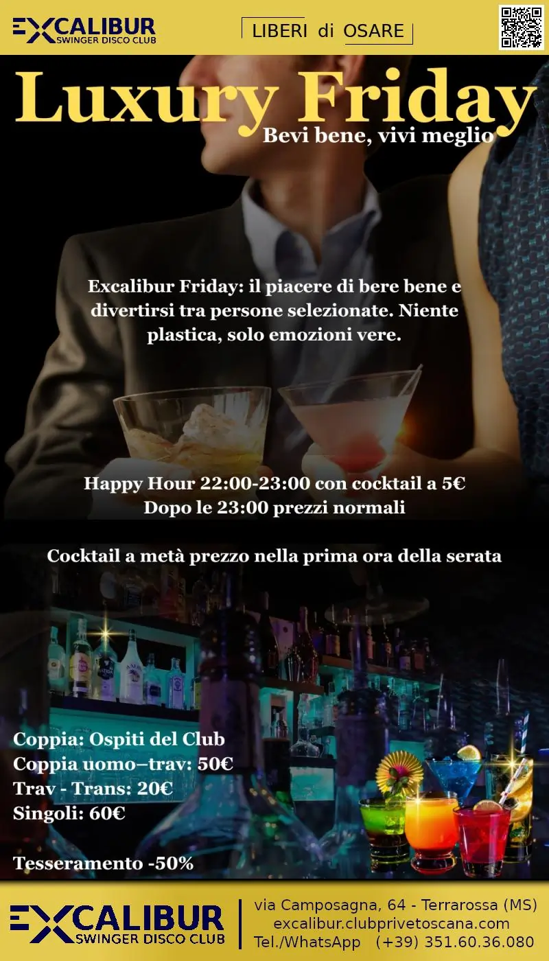 Swinger club prive event Luxury Friday